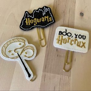 Set of witchy harry potter page clips/bookmarks
